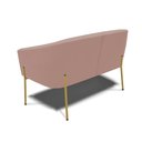 Ver imagem 3 de Sofá Namoradeira 2 Lugares Pé de Ferro Dourado Stella Veludo Rosê D03 - D'Rossi