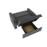 Sofá Cama Daiane 2 Lugares com Baú Suede Cinza Matrix - 4