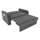 Ver imagem 3 de Sofá Cama Daiane 2 Lugares com Baú Suede Cinza Matrix