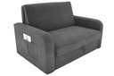 Ver imagem 2 de Sofá Cama Daiane 2 Lugares com Baú Suede Cinza Matrix