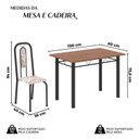 Ver imagem 3 de Conjunto Sala de Jantar com 4 Cadeiras Lívia Preto/Bege/Marrom