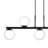 Pendente Jabuti UP Preto com Globos Brancos Foscos para 5 Lâmpadas G9 de LED - 3