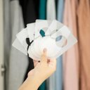 Ver imagem 5 de Kit 48 Separador de Cabides Arara de Roupa Divisória Tamanho Loja Organizador Ordene