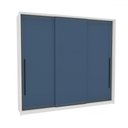 Ver imagem 2 de Guarda-roupa Casal Valência 3 Portas 4 Gavetas Branco/azul - Politorno