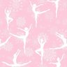Papel De Parede Bailarina Branca Fundo Rosa Vinil 310x58cm - 1