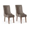 Conjunto com 02 Cadeiras de Jantar Kira Amendoa 01a - 1