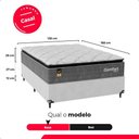 Ver imagem 4 de Cama Box Casal + Colchão Comfort Class Pillow Top 138x188 Cinza/suede Branco