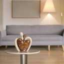 Ver imagem 4 de Escultura de Mesa Bege e Marrom para Decoração de Sala Romance Petra