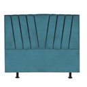 Ver imagem 3 de Cabeceira Estofada Bélgica 160cm Queen Size para Cama Box Quarto Suede Azul Turquesa