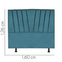 Ver imagem 2 de Cabeceira Estofada Bélgica 160cm Queen Size para Cama Box Quarto Suede Azul Turquesa