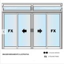 Ver imagem 2 de Janela Alumínio Classic 4 Folhas com Bandeira e Grade Preto - 100x100