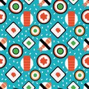 Ver imagem 1 de Papel De Parede Restaurante Japonês Sushi Cozinha Oriental