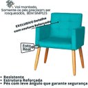 Ver imagem 3 de Poltrona Conforto para Sala Confortável Sala de Estar Resistente Sala de Espera Pés de Madeira