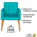 Ver imagem 4 de Poltrona Conforto para Sala Confortável Sala de Estar Resistente Sala de Espera Pés de Madeira