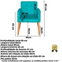 Ver imagem 2 de Poltrona Conforto para Sala Confortável Sala de Estar Resistente Sala de Espera Pés de Madeira