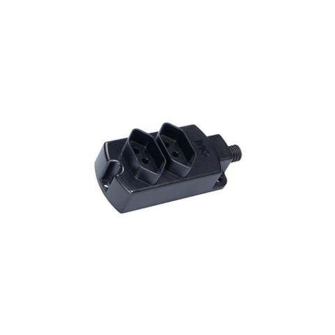 Régua com 2 Tomadas Margirius Tmu2-310 2p+t 10a Preta Bivolt