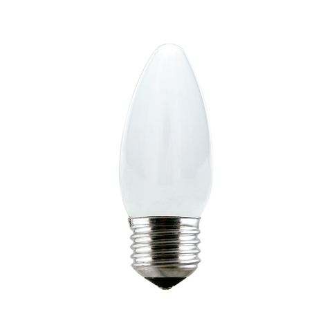 Kit 5 Lâmpadas Incandescente Taschibra Vela 25w E27 Leitosa 110v