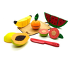 Kit 5 frutas com corte e tabua e faca New Art - 1