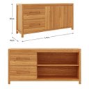 Ver imagem 5 de Conjunto Sala Jantar Nature: Cristaleira, Aparador, Buffet, Mesa, Banco e Cadeiras Madeira Pinus Rús