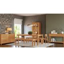 Ver imagem 1 de Conjunto Sala Jantar Nature: Cristaleira, Aparador, Buffet, Mesa, Banco e Cadeiras Madeira Pinus Rús