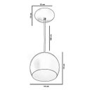 Ver imagem 3 de Lustre Pendente Bola Pequena Alumínio 15cm Branco com Cobre