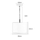 Ver imagem 4 de Lustre Cúpula Pendente Dome Estampado Folha Preto/Branco