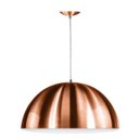 Ver imagem 2 de Kit 3 Lustre Pendente Meia Lua 30cm De Alumínio New Cobre
