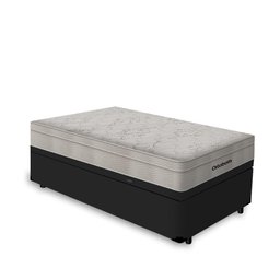 Cama Box Baú Solteiro Preta + Colchão Molas Ensacadas Ortobom Airtech Springpocket - 3