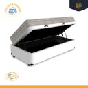 Ver imagem 2 de Cama Box Baú Solteiro Branca + Colchão Molas Ensacadas Ortobom Airtech Springpocket