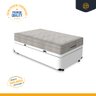 Cama Box Baú Solteiro Branca + Colchão Molas Ensacadas Ortobom Airtech Springpocket - 3