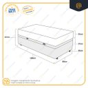 Ver imagem 5 de Cama Box Baú Solteiro Branca + Colchão Molas Ensacadas Ortobom Airtech Springpocket