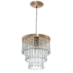 Lustre Pendente De Cristal Acrílico Manucrillic Cobre - 1