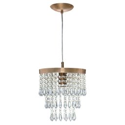 Lustre Pendente De Cristal Acrílico Manucrillic Cobre - 2