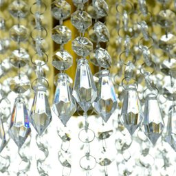 Lustre Pendente De Cristal Acrílico Manucrillic Dourado - 3
