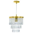 Ver imagem 2 de Lustre Pendente De Cristal Acrílico Manucrillic Dourado