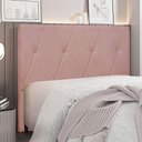 Ver imagem 4 de Cabeceira Para Cama Box Queen Aquilla 160Cm Veludo Rosa