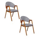 Ver imagem 2 de Kit 2 Cadeiras Luiza Sala de Jantar com Braço Madeira Maciça Movellu Home