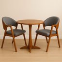 Ver imagem 1 de Kit 2 Cadeiras Luiza Sala de Jantar com Braço Madeira Maciça Movellu Home