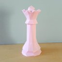 Ver imagem 1 de Rainha - Peça Decorativa De Xadrez , Estatueta 13.5 Cm De Altura - Toque 3D:Rosa Claro