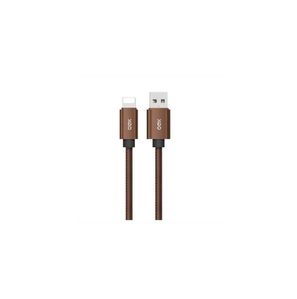 Cabo de Dados Oex Cc100 Lightning Ristretto Couro Cafe - 1
