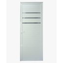 Ver imagem 1 de Porta de Alumínio Lambril Friso Branca com Fechadura Direita - 210x80