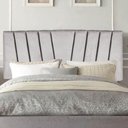 Ver imagem 1 de Painel Cabeceira Estofada Bélgica 140cm Cama Box Casal Veludo Cinza Claro- Mabe Magazine