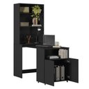 Ver imagem 1 de Armário Escrivaninha 2 Portas com Mesa Retrátil Dual - Preto