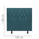 Ver imagem 3 de Cabeceira Estofada Cama Box Solteiro 100cm Istambul Suede Azul Turquesa- Mabe Magazine