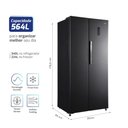 Ver imagem 3 de Geladeira Side By Side Frost Free 564 L Hq Inverter Airflow Cooling Black Inox Hq-564SBSFFS