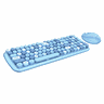 Teclado e Mouse Educacional Sem fio Mofii Candy Tecla Redonda XR Azul - 2