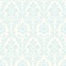 Papel De Parede Arabesco Damask Azul Clarinho 310x58cm - 1