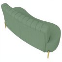 Ver imagem 3 de Sofá 2 Lugares 160cm Pés Aço Dourado Tamar Boucle Verde Z08 - Mpozenato