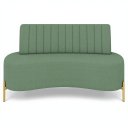 Ver imagem 4 de Sofá 2 Lugares 160cm Pés Aço Dourado Tamar Boucle Verde Z08 - Mpozenato