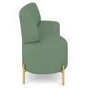 Ver imagem 5 de Sofá 2 Lugares 160cm Pés Aço Dourado Tamar Boucle Verde Z08 - Mpozenato